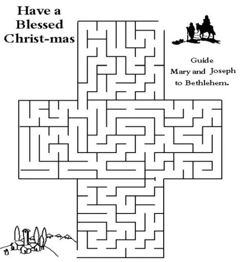 Christian christmas maze